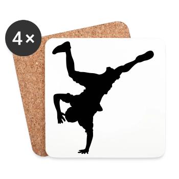 Hip Hop - Dessous de verre (lot de 4) - blanc - Devant