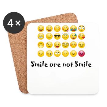 Smilie - Coasters (set of 4) - white - Front