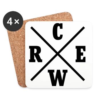 Crew Cross - Coasters (set of 4) - white - Front