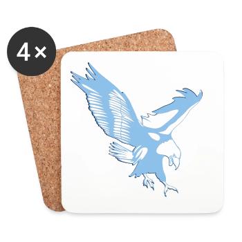 Aquila Lazio design for T-shirts and other access - Coasters (set of 4) - white - Front