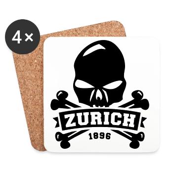 Zürich - Züri isch ois - 1896 - Untersetzer (4er-Set) - Weiß - Vorne