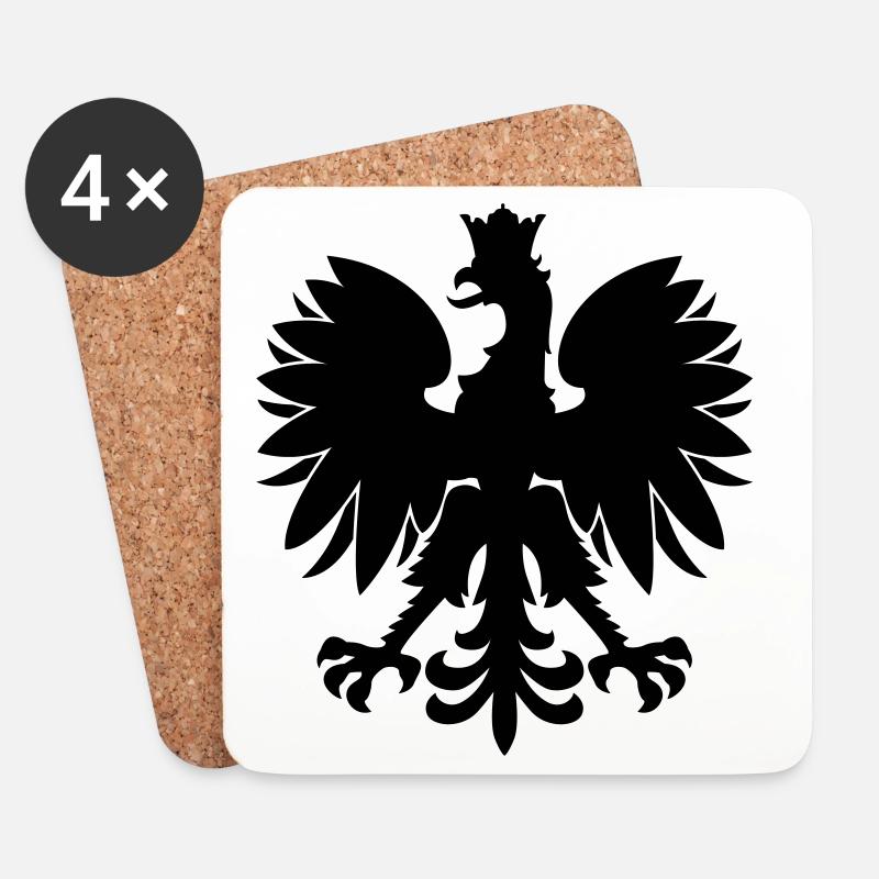 Polen - Untersetzer (4er-Set) - Weiß