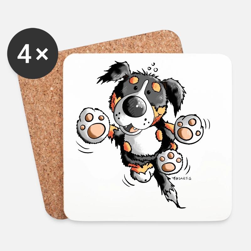 Brain der Berner Sennenhund - Untersetzer (4er-Set) - Weiß