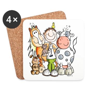 Funny Veterinarian - Coasters (set of 4) - white - Front