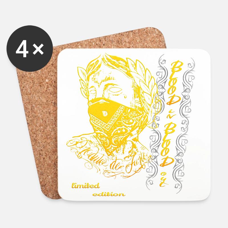 Gangster Jesus Limited Edition - Untersetzer (4er-Set) - Weiß