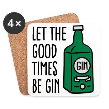 Let the good times be gin - Coasters (set of 4) - white - Front