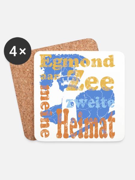 Egmond aan Zee - Untersetzer (4er-Set) - Weiß