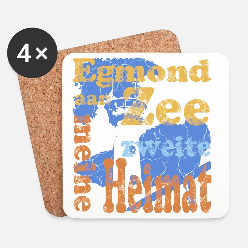 Egmond aan Zee - Untersetzer (4er-Set) - Weiß