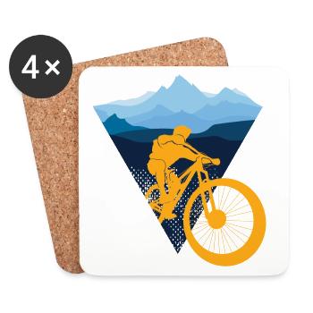 Bicycle | Mountain bike - Coasters (set of 4) - white - Front