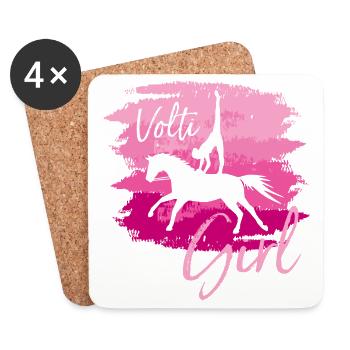 Volti Girl Pferdesport Voltigieren by TinaShirts - Untersetzer (4er-Set) - Weiß - Vorne