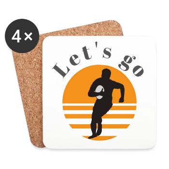 rugby - Coasters (set of 4) - white - Front