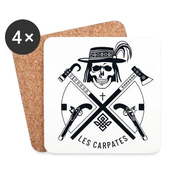 Karpaten - Les Carpates - Untersetzer (4er-Set) - Weiß - Vorne