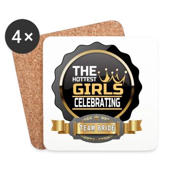 Les filles les plus chaudes célèbrent l’équipe Bride - Dessous de verre (lot de 4) - blanc - Devant