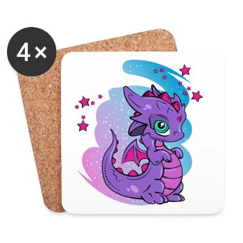 loving fantasy dragon - Coasters (set of 4) - white - Front