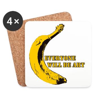 Everyone will be Art Warhol Banana - Untersetzer (4er-Set) - Weiß - Vorne