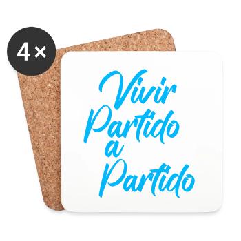Vivir partido a partido Producto Oficial Camiseta - Coasters (set of 4) - white - Front