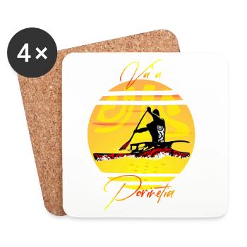 VA'A PORINETIA - Dessous de verre (lot de 4) - blanc - Devant