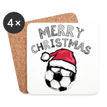 Joyeux symbole de Noël Illustration de Noël - Dessous de verre (lot de 4) - blanc - Devant