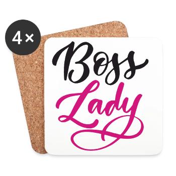 Lady Bos-s - Coasters (set of 4) - white - Front