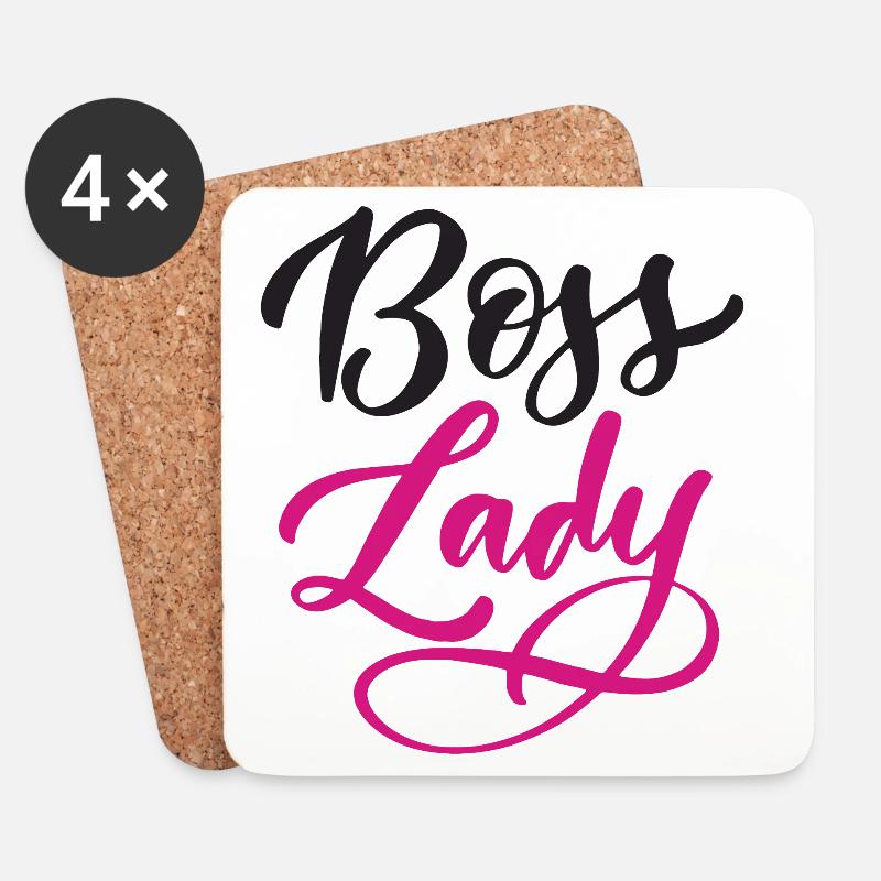 Lady Bos-s - Untersetzer (4er-Set) - Weiß