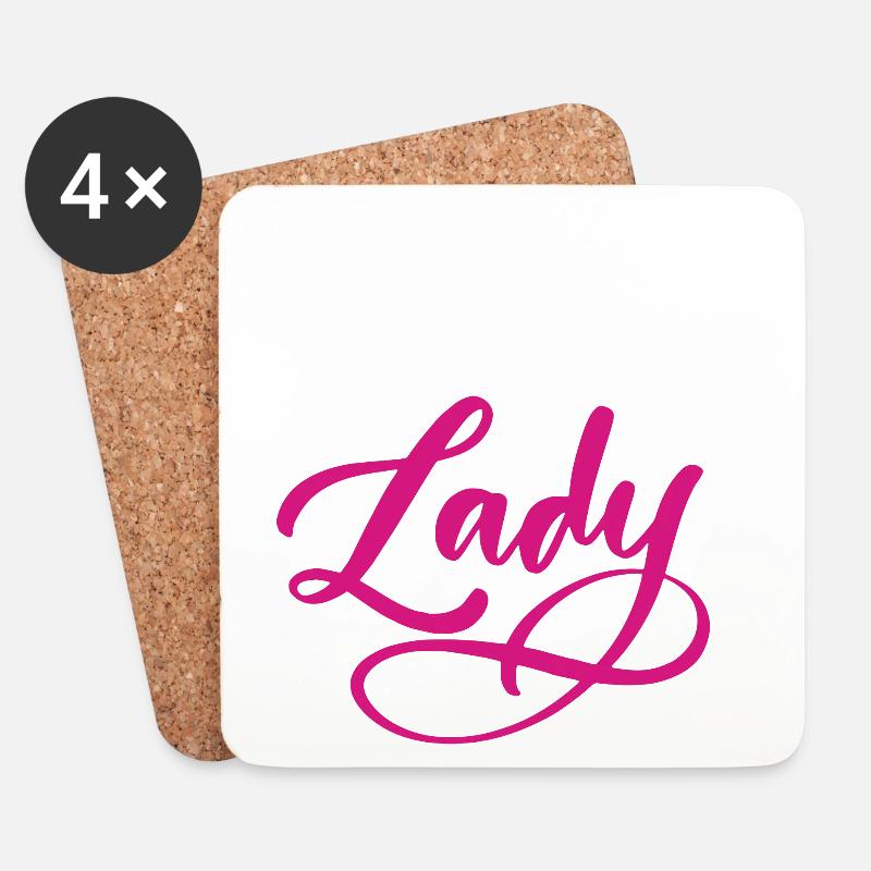 Lady Bos-s - Untersetzer (4er-Set) - Weiß