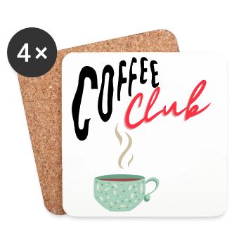 Coffee Club - Untersetzer (4er-Set) - Weiß - Vorne