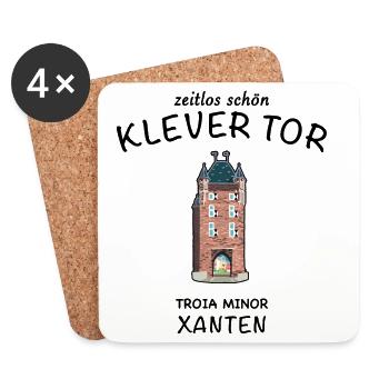 Xanten, Klever Tor,, Allemagne - Dessous de verre (lot de 4) - blanc - Devant