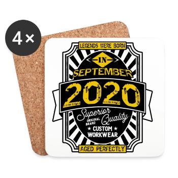 2020 SEPTEMBER - Coasters (set of 4) - white - Front