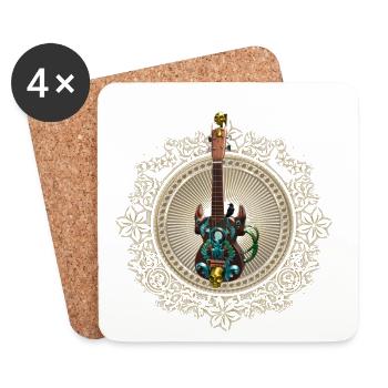 Fantasy guitar - Coasters (set of 4) - white - Front