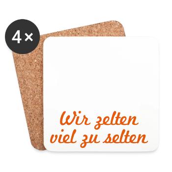 Camping cool funny sayings camping holidays summer - Coasters (set of 4) - white - Front