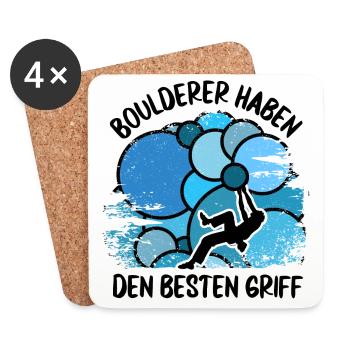 Vintage Bouldern Boulderer Klettern Kletterer - Untersetzer (4er-Set) - Weiß - Vorne