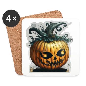 Pumpkin - Coasters (set of 4) - white - Front