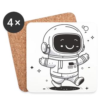 Happynaut - Dessous de verre (lot de 4) - blanc - Devant
