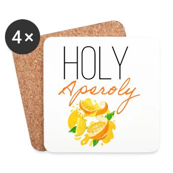 Holy Aperoly Cocktail Summer Party Design - Coasters (set of 4) - white - Front