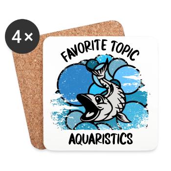 Aquarium Aquarists Fish Ornamental fish Aquaristics - Coasters (set of 4) - white - Front