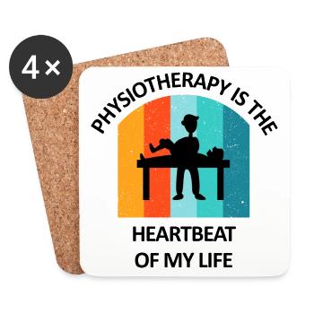 Physiotherapist Humorous Gift Saying Funny - Coasters (set of 4) - white - Front