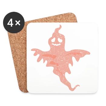 Ghost Halloween - Coasters (set of 4) - white - Front