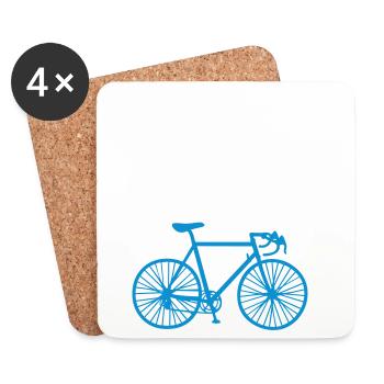 Ride Collide Rad coole Sprüche englisch Fahrrad - Untersetzer (4er-Set) - Weiß - Vorne