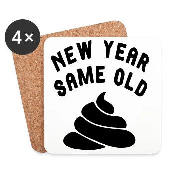 Jedes Silvester ist es dasselbe... # - Untersetzer (4er-Set) - Weiß - Vorne