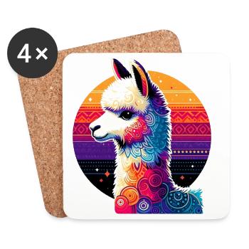 Alpaca - Coasters (set of 4) - white - Front