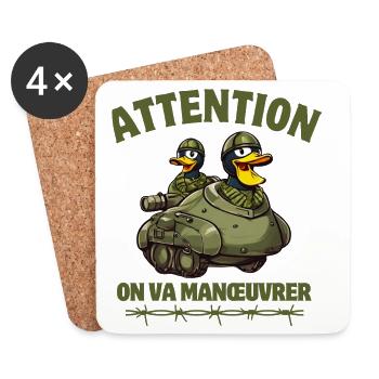 Seventh Company, 7th Company - Coasters (set of 4) - white - Front