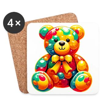 Bear - Coasters (set of 4) - white - Front
