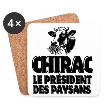 farmer, farmer, peasant, farmer - Coasters (set of 4) - white - Front