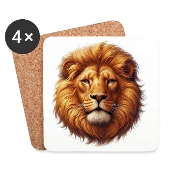 Lion - Coasters (set of 4) - white - Front