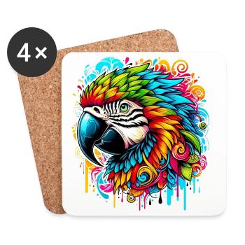 Parrot - Coasters (set of 4) - white - Front