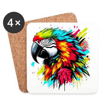 Parrot - Coasters (set of 4) - white - Front