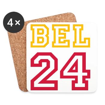 Belgium Belqique Belgien - Untersetzer (4er-Set) - Weiß - Vorne