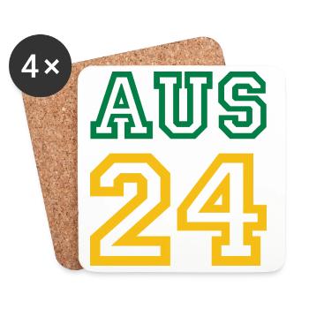Australia Australien - Untersetzer (4er-Set) - Weiß - Vorne