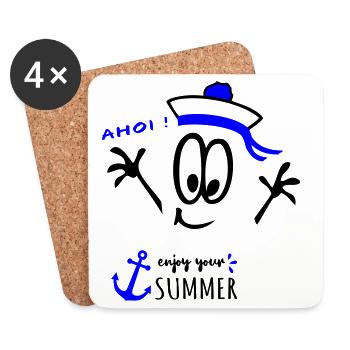 Sailor Ahoy - Coasters (set of 4) - white - Front