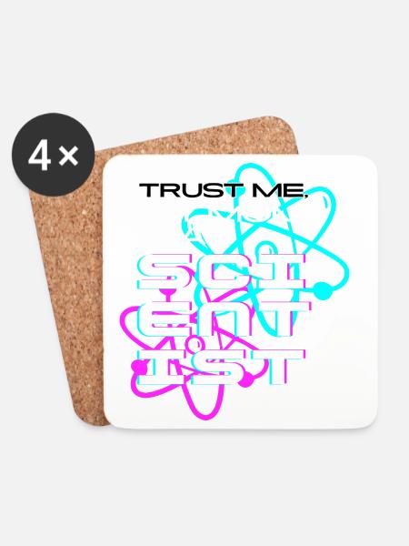 Trust me, my mom's a scientist - Untersetzer (4er-Set) - Weiß